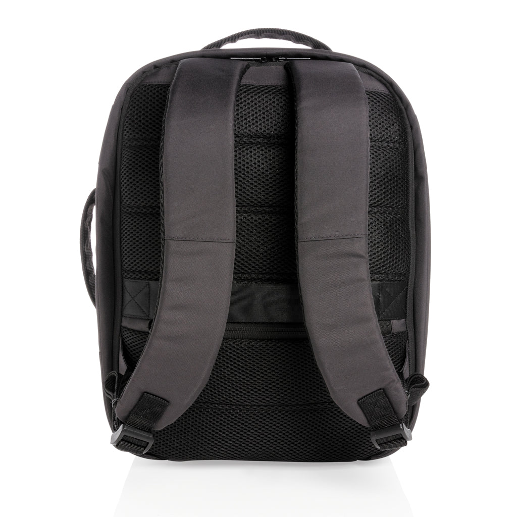 Mochila Ecológica Antirrobo de rPET Reciclado para Personalizar con Funda para Portátil 15,6" con Cintas Trolley Impact AWARE ™ sin PVC