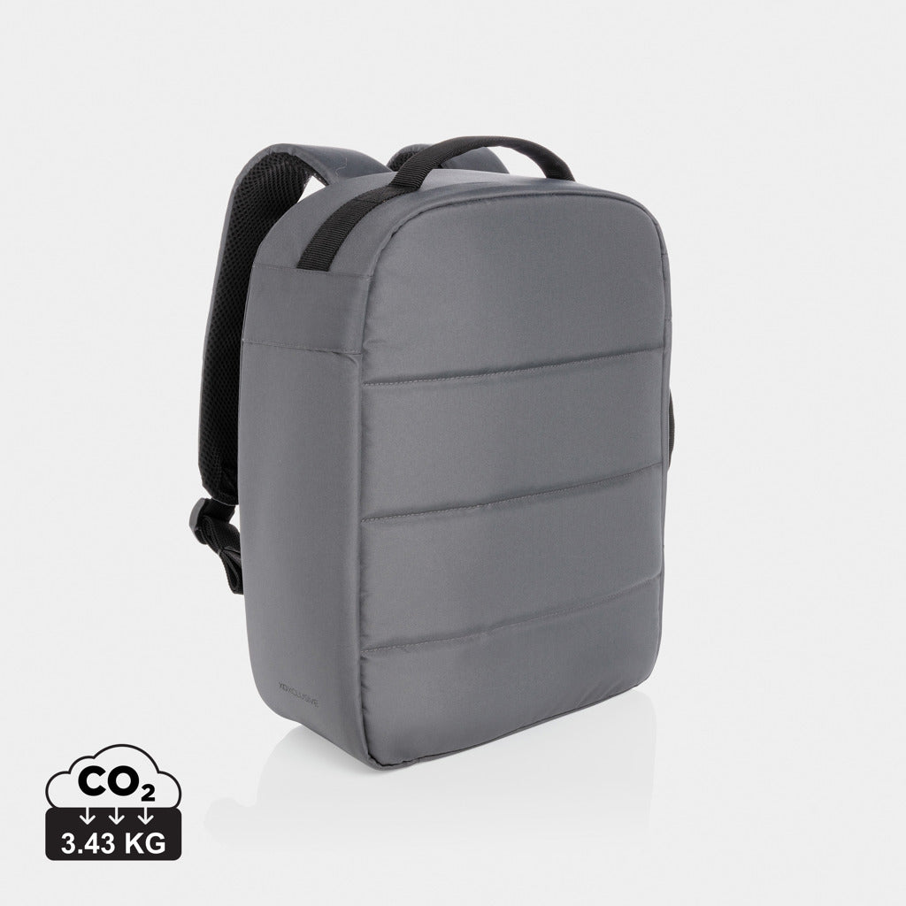 Mochila Ecológica Antirrobo de rPET Reciclado para Personalizar con Funda para Portátil 15,6" con Cintas Trolley Impact AWARE ™ sin PVC
