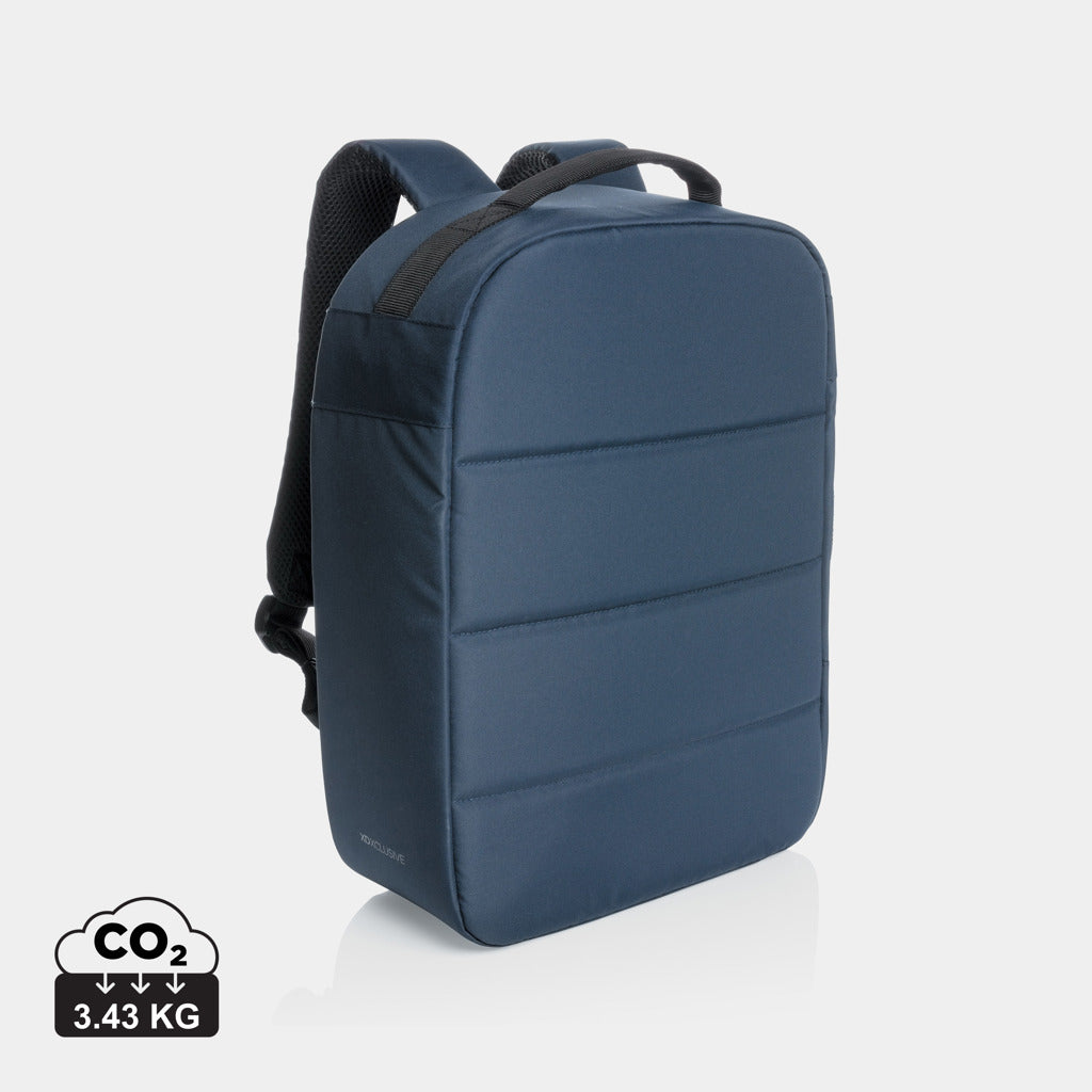 Mochila Ecológica Antirrobo de rPET Reciclado para Personalizar con Funda para Portátil 15,6" con Cintas Trolley Impact AWARE ™ sin PVC