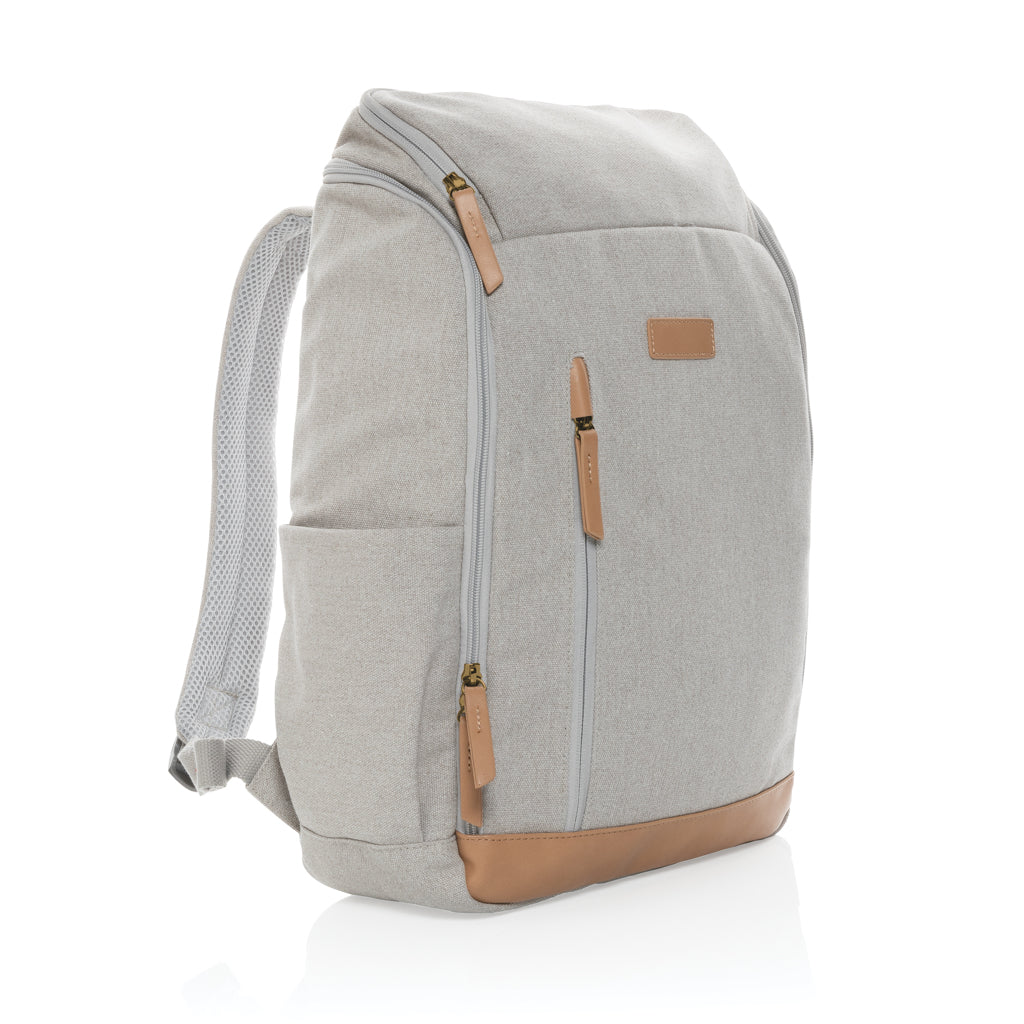 Mochila Ecológica de Algodón Reciclado y Poliester rPET para Personalizar con Compartimento para Portátil de 15" Impact AWARE ™ con Contribución a ONG Waterorg en Varios Colores
