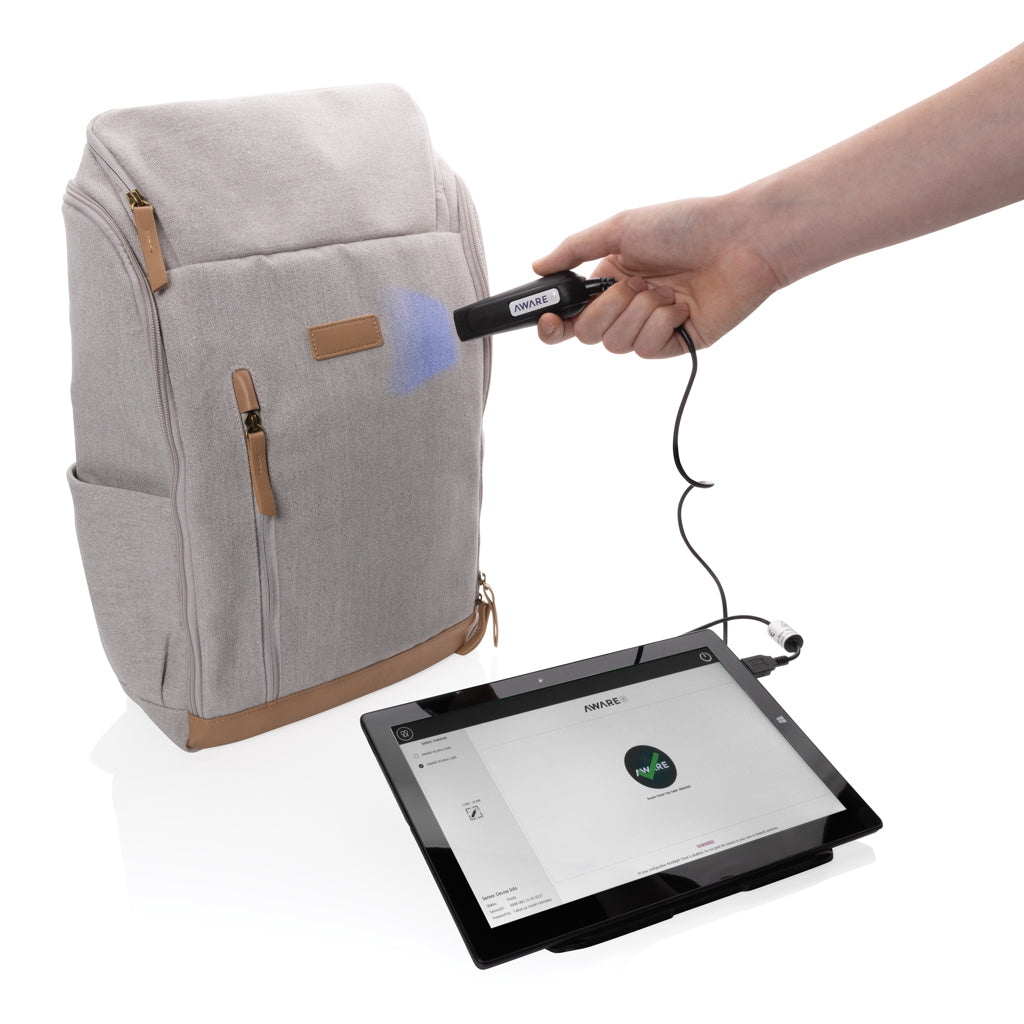 Mochila Ecológica de Algodón Reciclado y Poliester rPET para Personalizar con Compartimento para Portátil de 15" Impact AWARE ™ con Contribución a ONG Waterorg en Varios Colores