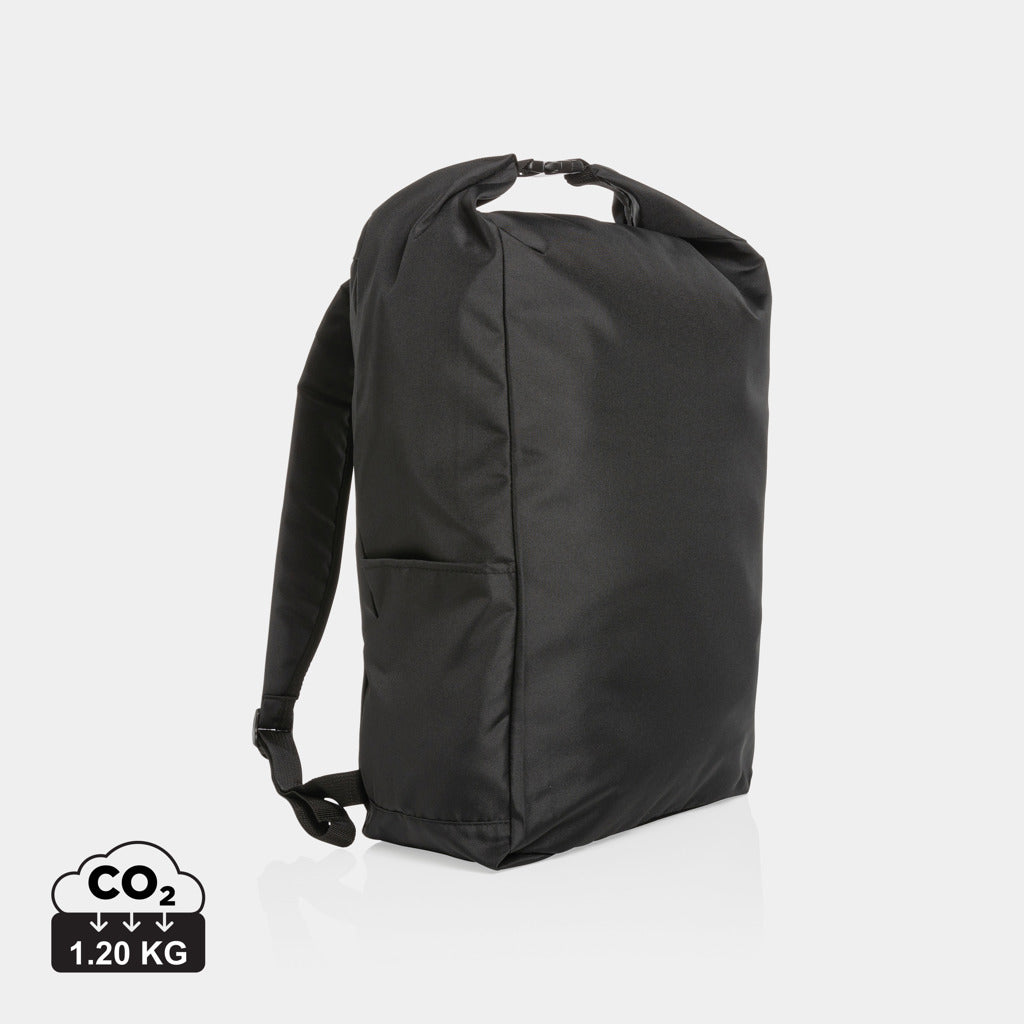 Mochila Enrollable Sostenible de RPET Para Personalizar IMPACT con trazador AWARE ™ y Contribucón a ONG