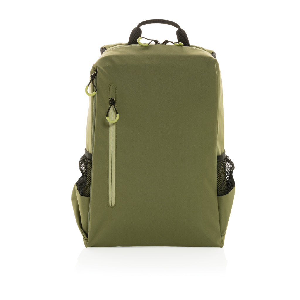 Mochila Moderna para Portátil Sostenible de rPET Reciclado para Personalizar con Funda para Portátil 15,6" Impact AWARE ™ y Seguridad RFID Lima