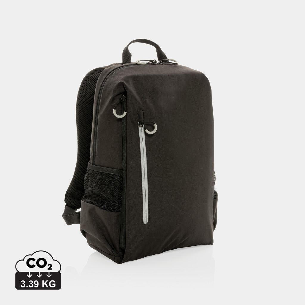 Mochila Moderna para Portátil Sostenible de rPET Reciclado para Personalizar con Funda para Portátil 15,6" Impact AWARE ™ y Seguridad RFID Lima