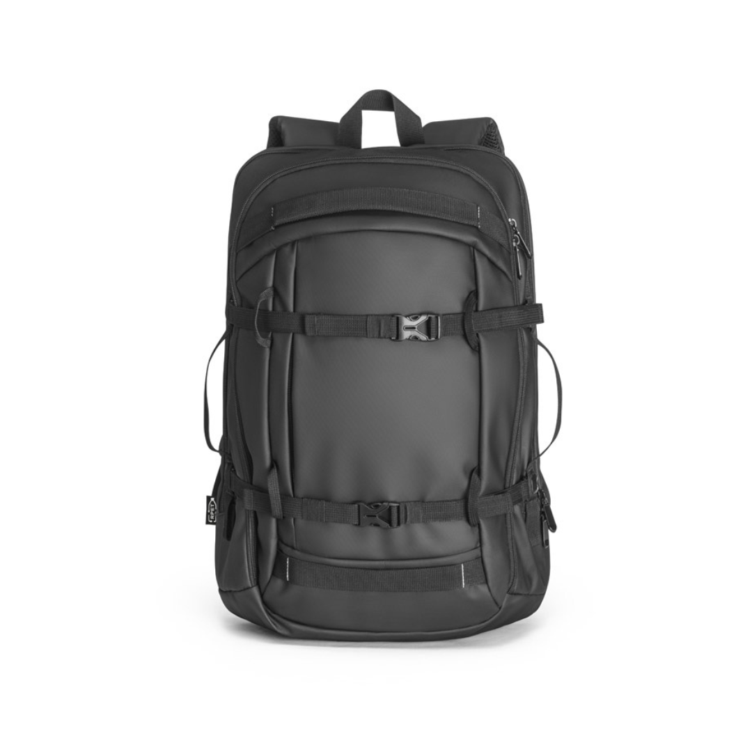 Mochila de Fin de Semana Sostenible en Poliéster Reciclado 900D con Compartimento para Portátil 17,3" para Personalizar Especial Viajes Kampala