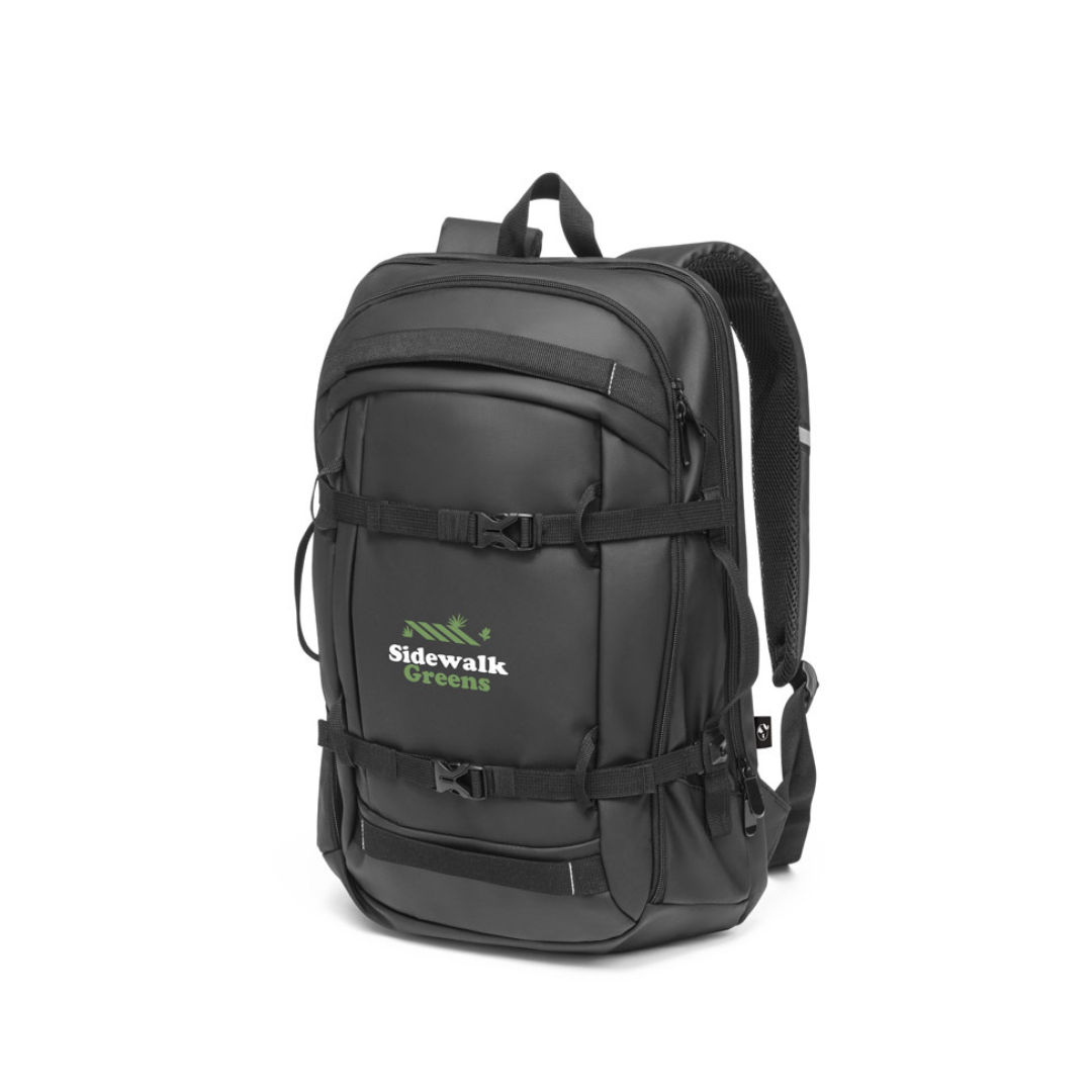 Mochila de Fin de Semana Sostenible en Poliéster Reciclado 900D con Compartimento para Portátil 17,3" para Personalizar Especial Viajes Kampala