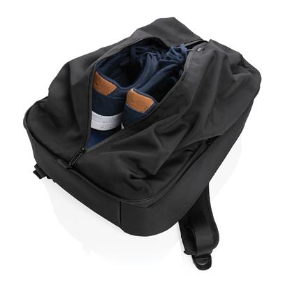 Mochila de Negocios Convertible en Bolsa de Gimnasio Ecológica de rPET Reciclado con Puerto Carga USB y Trazador AWARE™ Flex