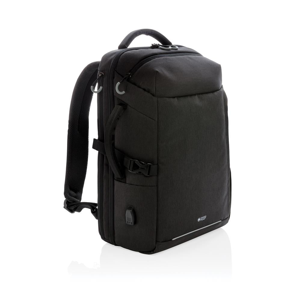 Mochila de Viaje de Fin de Semana Ecológica de rPET Reciclado con Trazador AWARE ™ para Personalizar Especial Negocios y Regalo de Empresa Swiss Peak