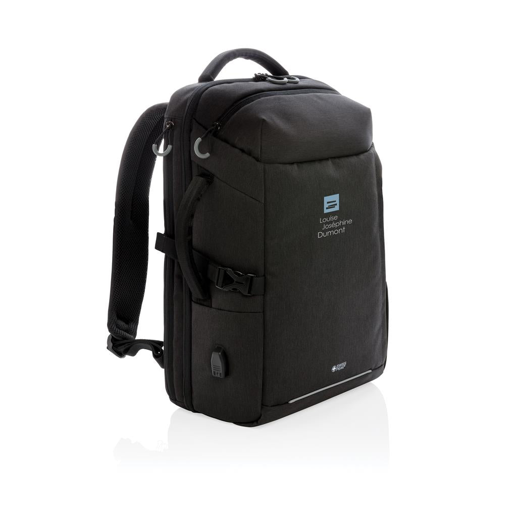 Mochila de Viaje de Fin de Semana Ecológica de rPET Reciclado con Trazador AWARE ™ para Personalizar Especial Negocios y Regalo de Empresa Swiss Peak