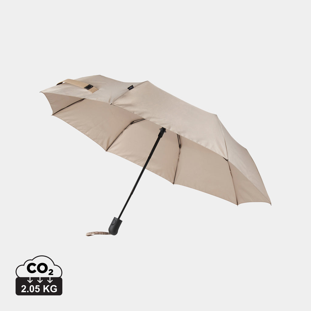 Paraguas Ecológico De Bolsillo Automático Antitormenta de RPET 190T para Personalizar con Trazador AWARE™ Vinga Baltimore21"