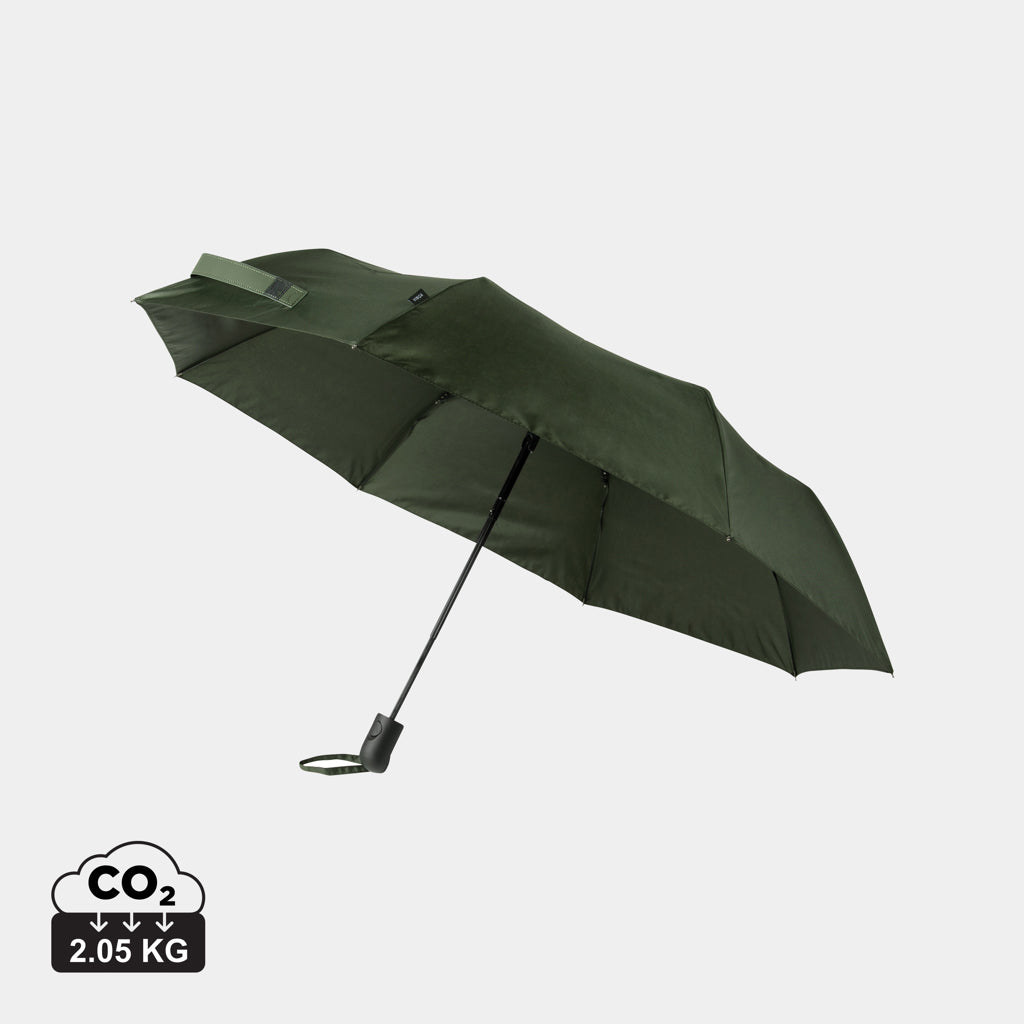 Paraguas Ecológico De Bolsillo Automático Antitormenta de RPET 190T para Personalizar con Trazador AWARE™ Vinga Baltimore21"