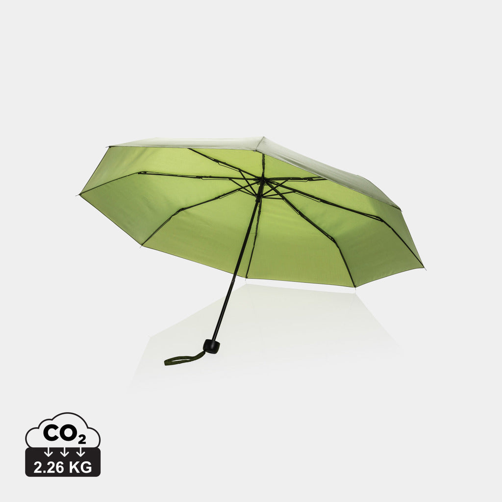 Mini Paraguas Plegable Ecológico Manual de 20.5" RPET Reciclado 190T para Publicidad Impact con Trazador AWARE ™