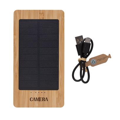 Powerbank Solar Ecológico de Bambú con Certificado FSC® para Personalizar 10.000 mAh Sunwick