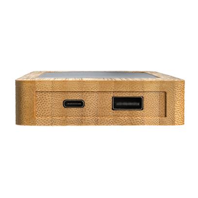 Powerbank Solar Ecológico de Bambú con Certificado FSC® para Personalizar 10.000 mAh Sunwick