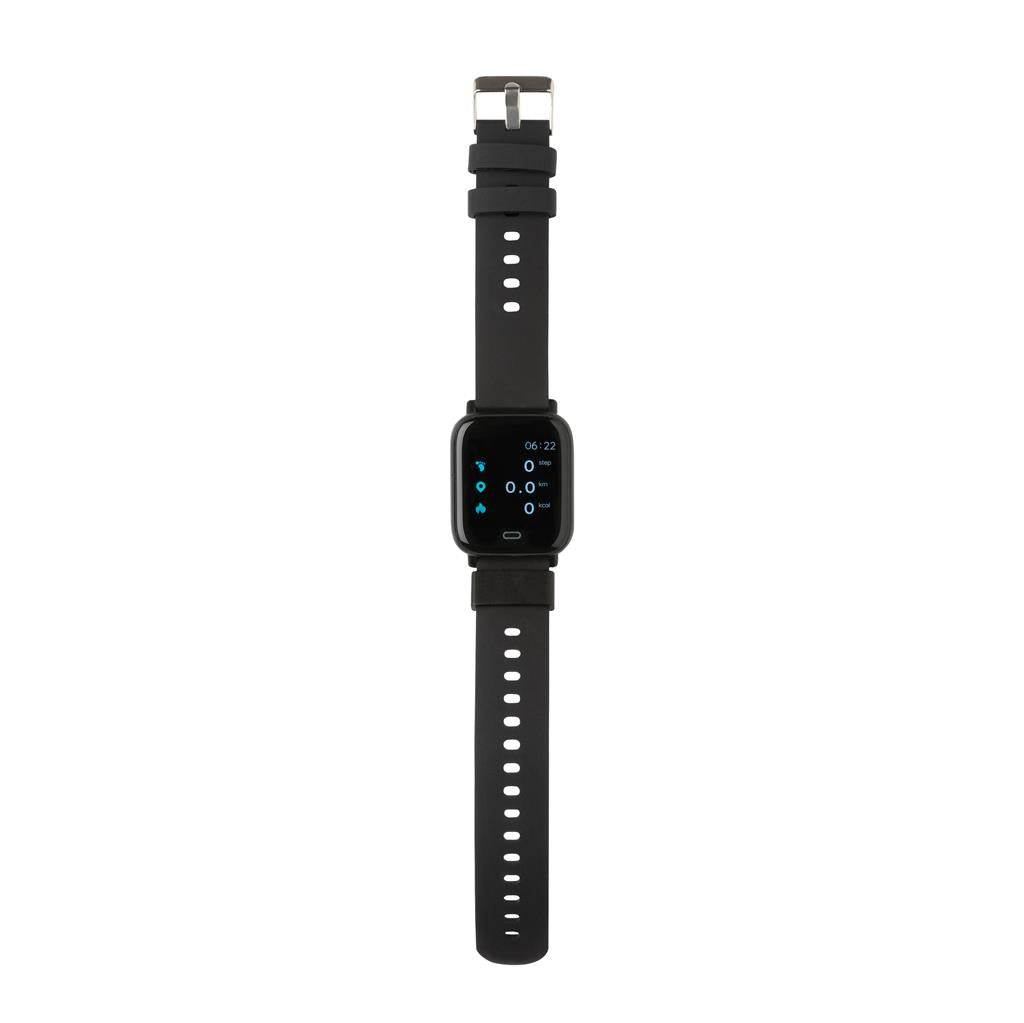 Reloj FIT Multifunción Sostenible de TPU Reciclado con Certificado RCS para Personalizar con Pantalla Táctil Diseño Rectangular
