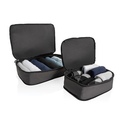 Set de 2 Cubos de Comprensión de Viaje Ecológicos de rPET Reciclado con Trazador AWARE ™ para Personalizar Especial Viajes Peak Ridge Swiss Peak