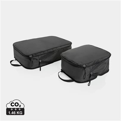 Set de 2 Cubos de Comprensión de Viaje Ecológicos de rPET Reciclado con Trazador AWARE ™ para Personalizar Especial Viajes Peak Ridge Swiss Peak