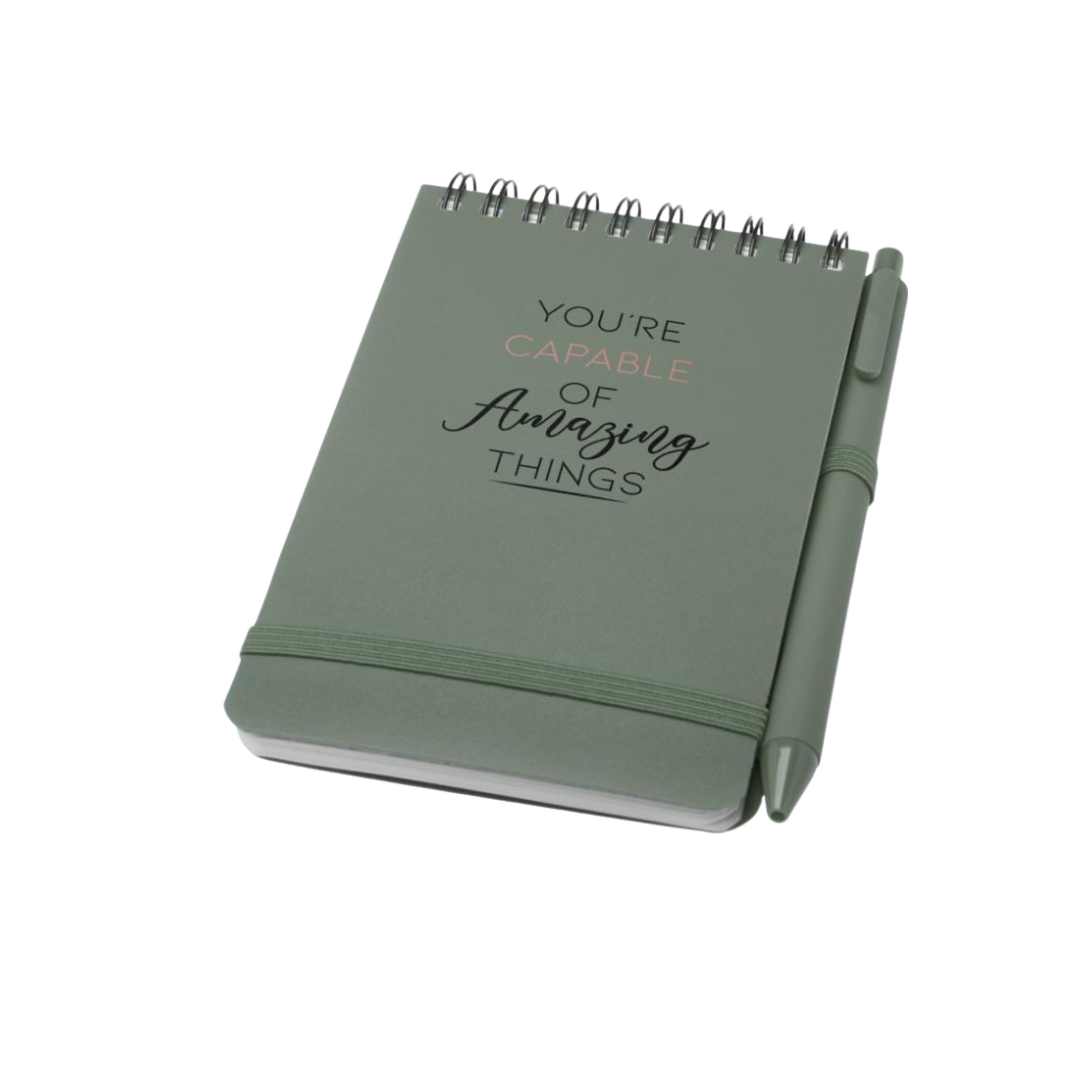 Set de Libreta de Anillas Sostenible de Tapa Dura y Bolígrafo Fabricados con Plástico Reciclado Procedente del Océano para Personalizar Thalaasa -A6