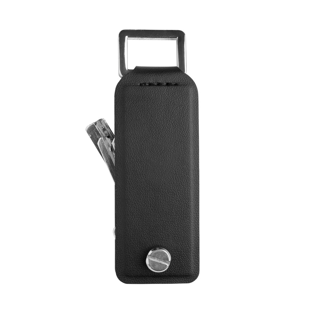 Set de Regalo de 3 piezas con Bolígrafo de Aluminio Reciclado, Llavero y Soporte para AirTag Ecológico de PU Reciclado con Certificado RCS para Personalizar Especial Welcome Pack Tula Lujo