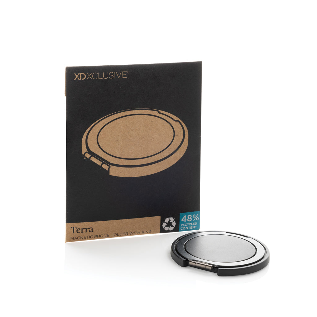 Soporte Magnético para Smartphone con Imán Extra Fuerte de ABS Reciclado y Aleación de Aluminio Reciclado Con Certificación RCS para Personalizar Terra Magnetic