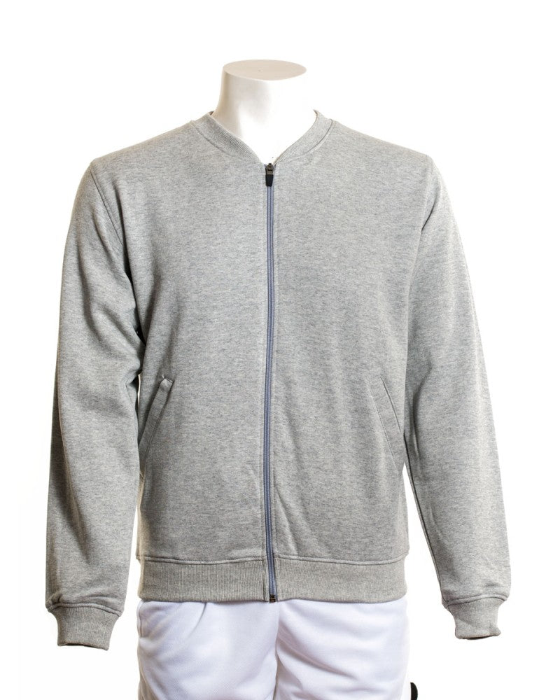 Sudadera Bomber de Cremallera Sostenible de Algodón Reciclado y Poliéster Reciclado Personalizable Fabricada en España Hidrica Inisex - Felpa Perchada 285gr/m2