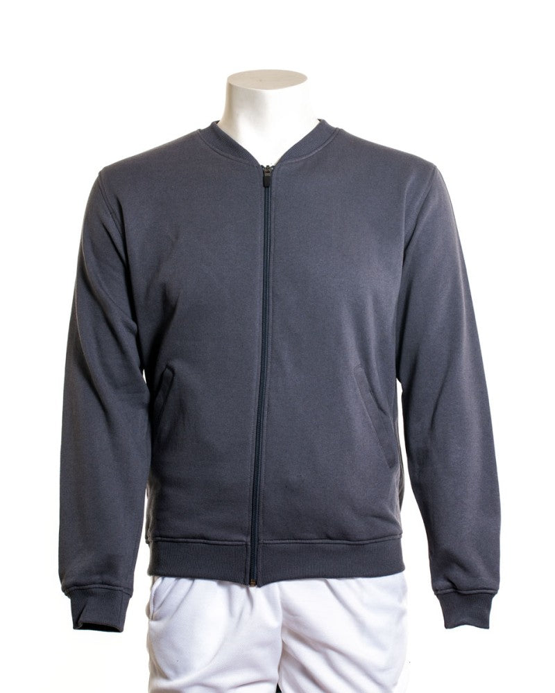 Sudadera Bomber de Cremallera Sostenible de Algodón Reciclado y Poliéster Reciclado Personalizable Fabricada en España Hidrica Inisex - Felpa Perchada 285gr/m2