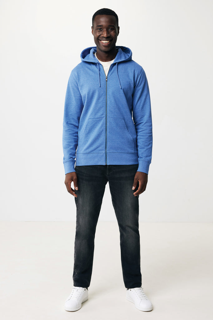 Sudadera Ecológica Unisex Modern fit con Cremallera y Capucha 50% Algodón Reciclado 50% Algodón Orgánico para Personalizar con certificación OEKO-TEX® Abisko 340 G/M²