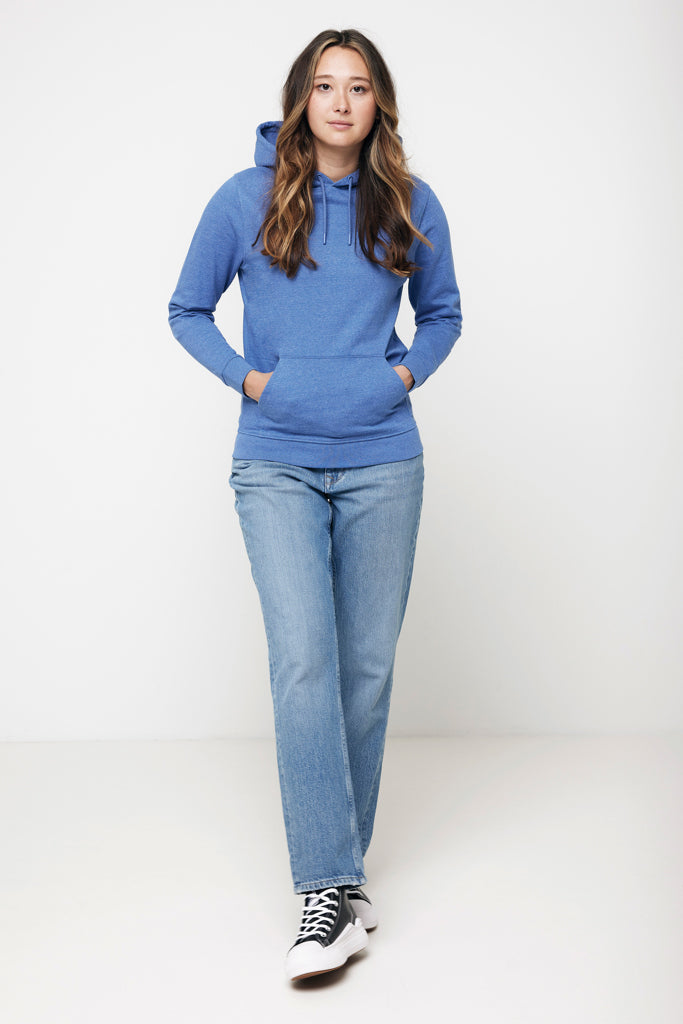 Sudadera Ecológica Unisex con Capucha Regular Fit 50% Algodón Reciclado 50% Orgánico Sin Teñir con Trazador AWARE™ y Certificado OEKO-TEX® para Personalizar Iqoniq Torres 340 G/M²