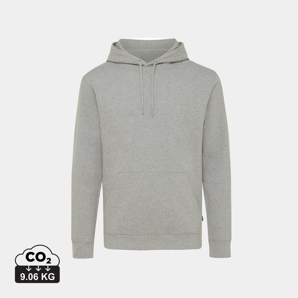 Sudadera Ecológica Unisex con Capucha Regular Fit 50% Algodón Reciclado 50% Orgánico Sin Teñir con Trazador AWARE™ y Certificado OEKO-TEX® para Personalizar Iqoniq Torres 340 G/M²
