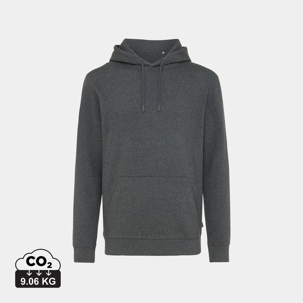 Sudadera Ecológica Unisex con Capucha Regular Fit 50% Algodón Reciclado 50% Orgánico Sin Teñir con Trazador AWARE™ y Certificado OEKO-TEX® para Personalizar Iqoniq Torres 340 G/M²