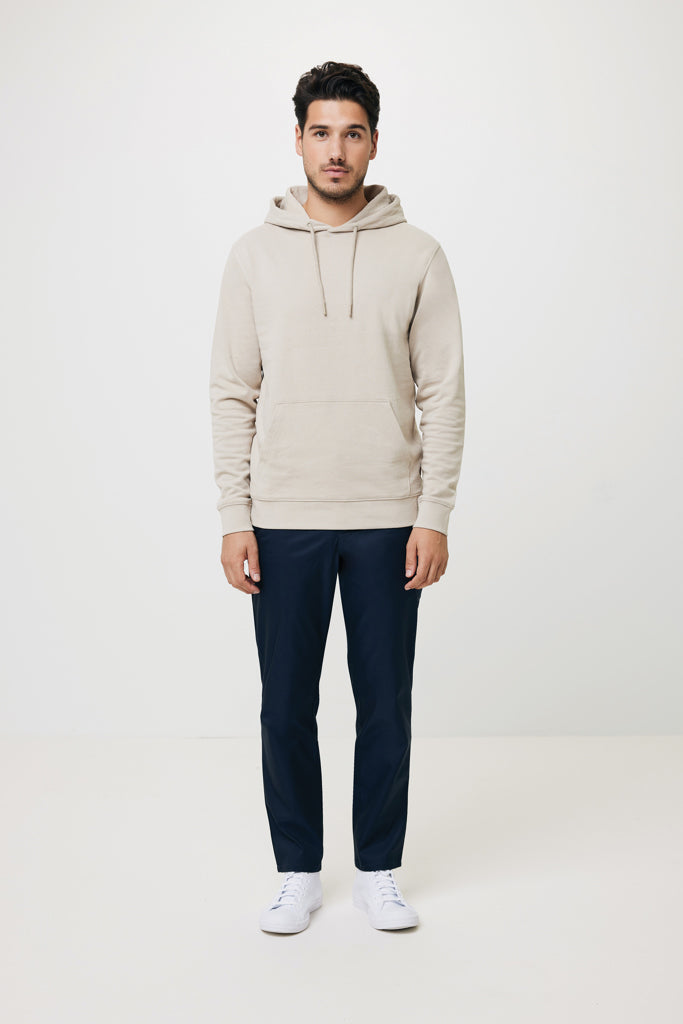 Sudadera con Capucha Ecológica de 50% Algodón Reciclado y 50% Algodón Orgánico para Personalizar con Trazador AWARE™ Iqonic Jasper 340 G/M²