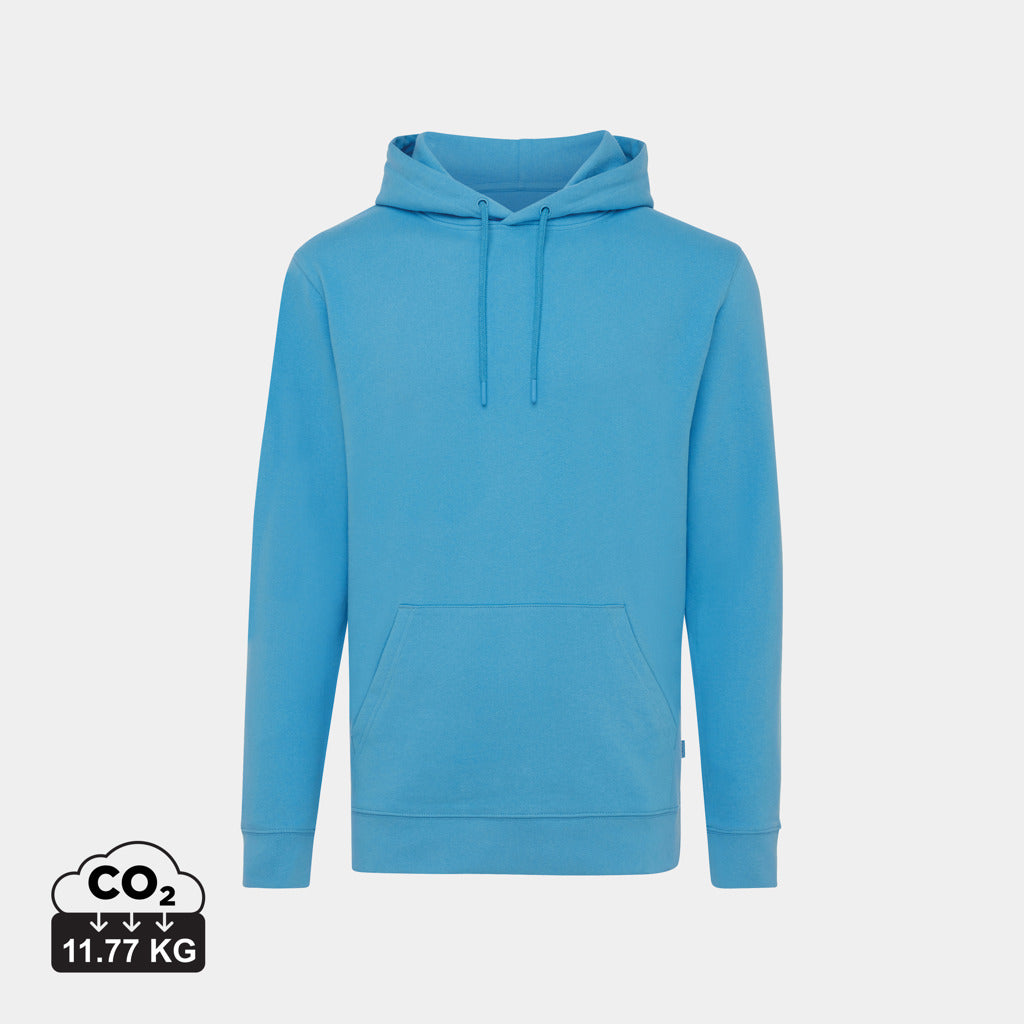 Sudadera con Capucha Ecológica de 50% Algodón Reciclado y 50% Algodón Orgánico para Personalizar con Trazador AWARE™ Iqonic Jasper 340 G/M²