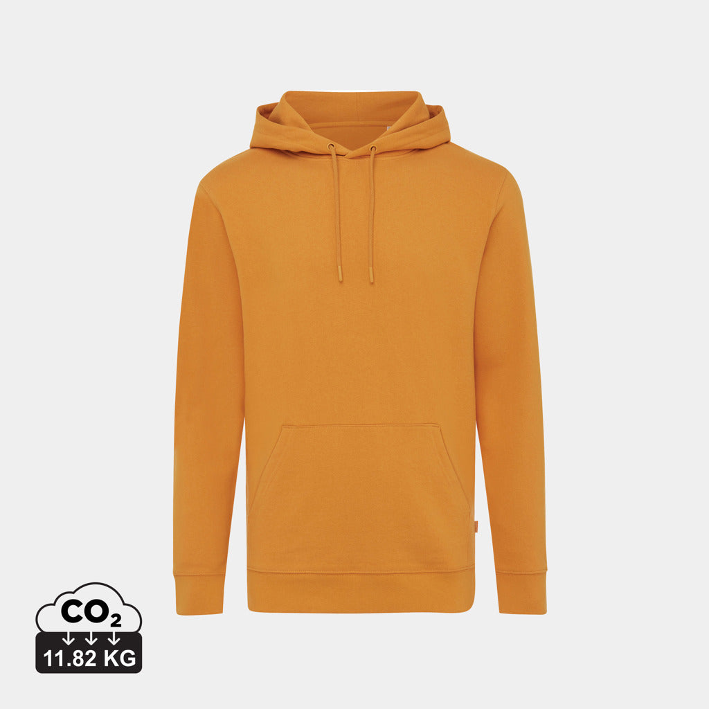 Sudadera con Capucha Ecológica de 50% Algodón Reciclado y 50% Algodón Orgánico para Personalizar con Trazador AWARE™ Iqonic Jasper 340 G/M²