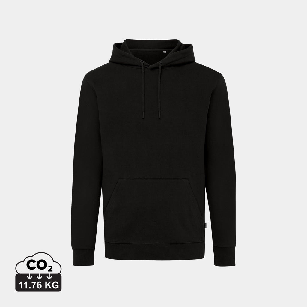 Sudadera con Capucha Ecológica de 50% Algodón Reciclado y 50% Algodón Orgánico para Personalizar con Trazador AWARE™ Iqonic Jasper 340 G/M²