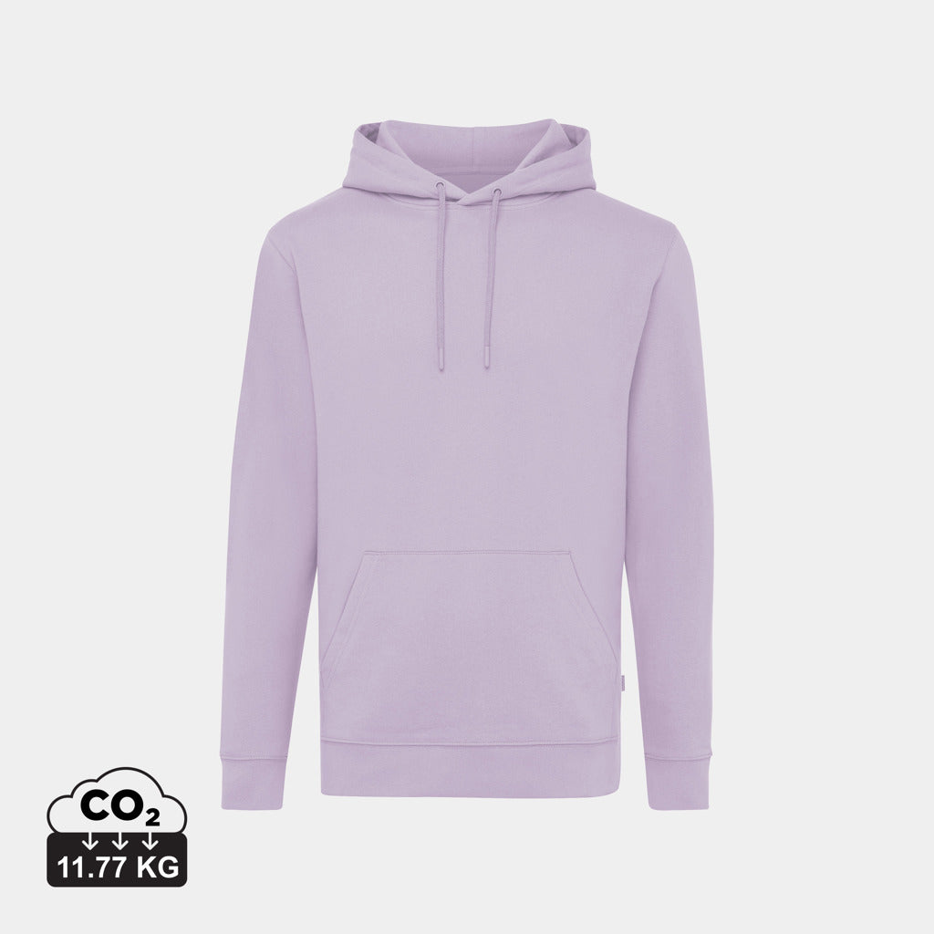 Sudadera con Capucha Ecológica de 50% Algodón Reciclado y 50% Algodón Orgánico para Personalizar con Trazador AWARE™ Iqonic Jasper 340 G/M²