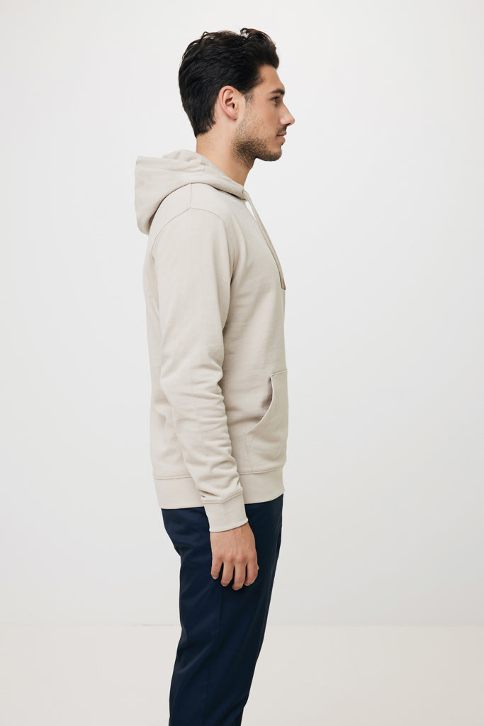 Sudadera con Capucha Ecológica de 50% Algodón Reciclado y 50% Algodón Orgánico para Personalizar con Trazador AWARE™ Iqonic Jasper 340 G/M²