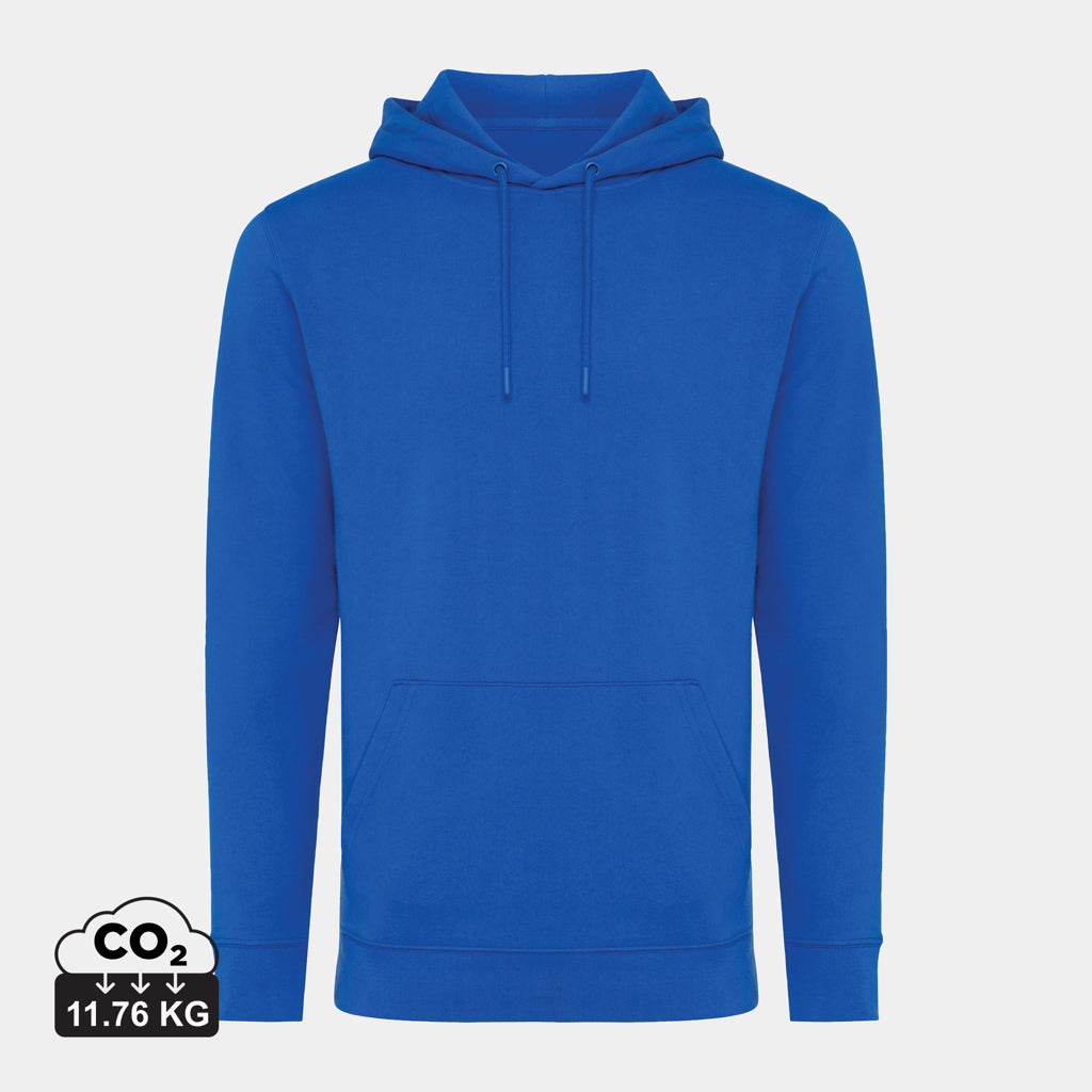 Sudadera con Capucha Ecológica de 50% Algodón Reciclado y 50% Algodón Orgánico para Personalizar con Trazador AWARE™ Iqonic Jasper 340 G/M²
