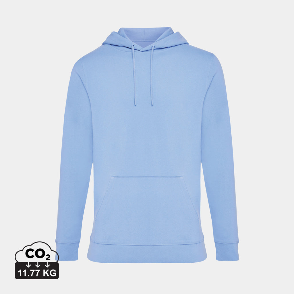Sudadera con Capucha Ecológica de 50% Algodón Reciclado y 50% Algodón Orgánico para Personalizar con Trazador AWARE™ Iqonic Jasper 340 G/M²