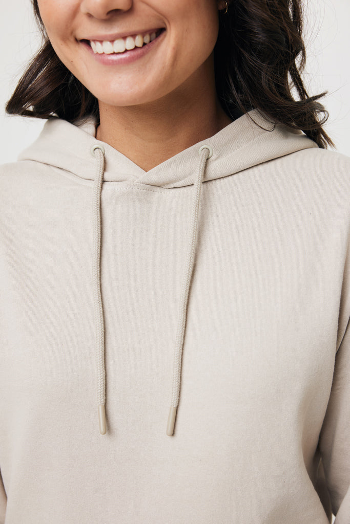 Sudadera con Capucha Ecológica de 50% Algodón Reciclado y 50% Algodón Orgánico para Personalizar con Trazador AWARE™ Iqonic Jasper 340 G/M²