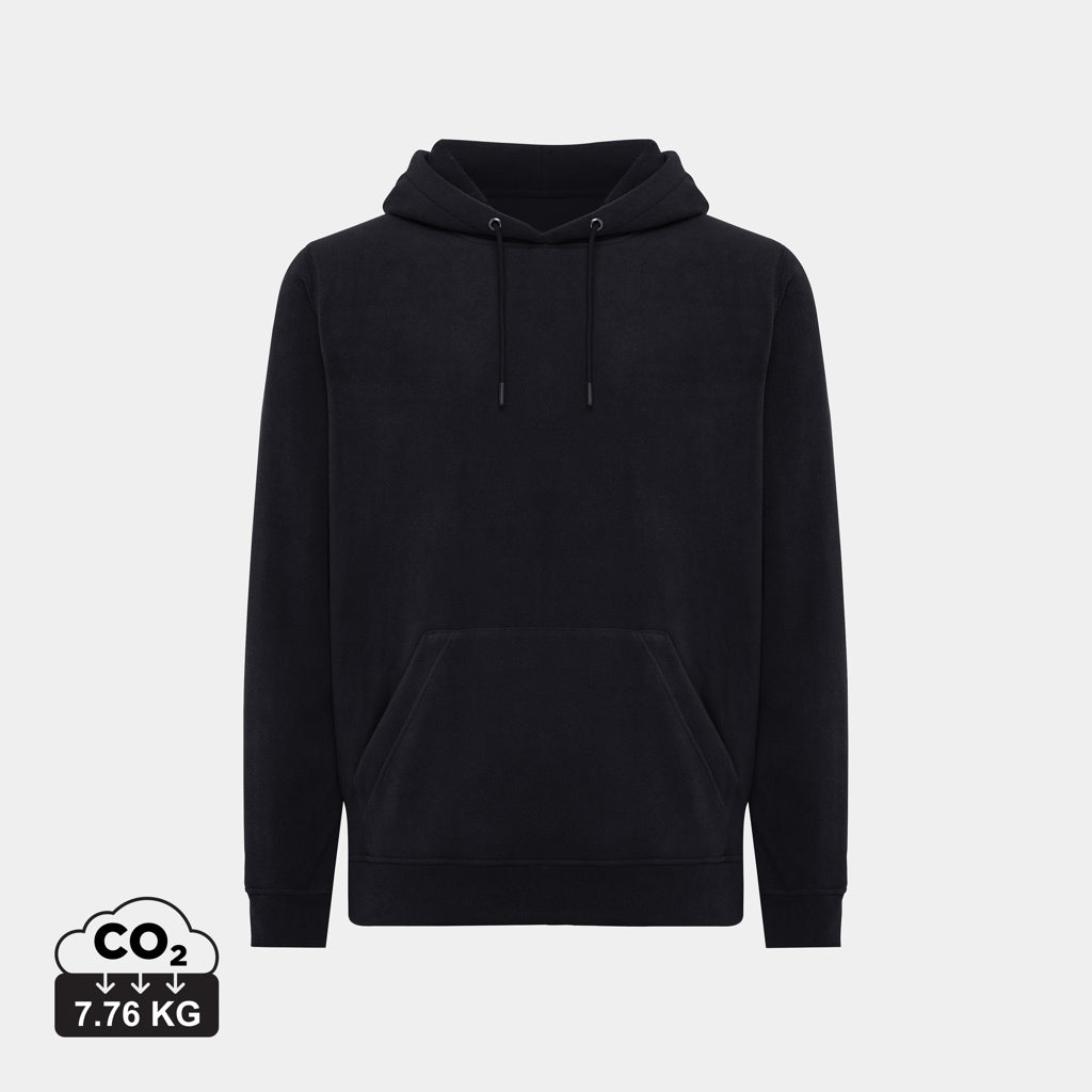 Sudadera con Capucha Unisex de Micropolar 100% Poliéster Reciclado Posconsumo de 240 G/M² con Trazador AWARE™ y Tecnología Blockchain, Certificado OEKO-TEX® y Contribución a ONG Iqoniq Trivor