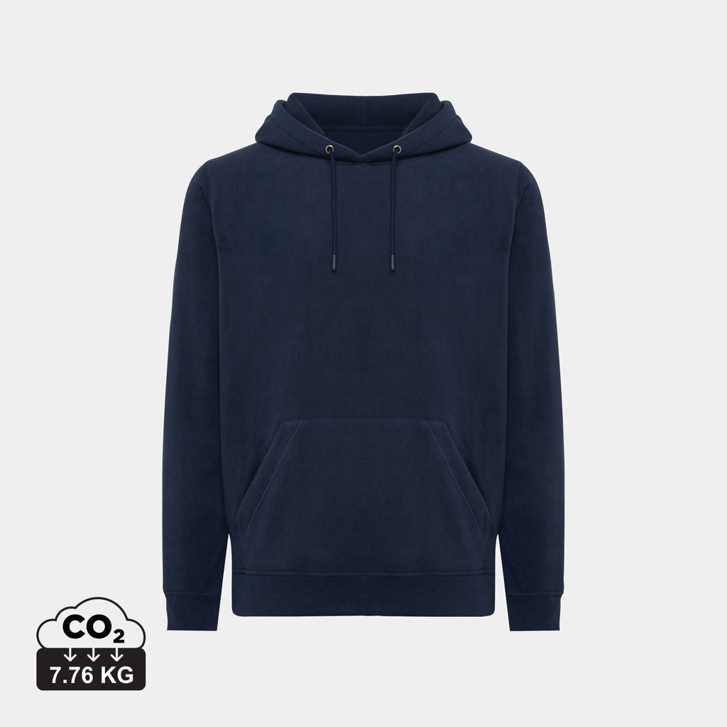 Sudadera con Capucha Unisex de Micropolar 100% Poliéster Reciclado Posconsumo de 240 G/M² con Trazador AWARE™ y Tecnología Blockchain, Certificado OEKO-TEX® y Contribución a ONG Iqoniq Trivor