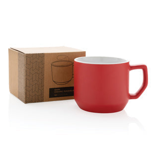 Taza Sostenible de Cerámica en Amplia Gama de Colores con Interior Blanco para Personalizar - 350 ml