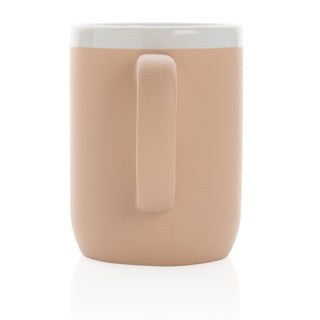 Taza Sostenible de Cerámica en Amplia Gama de Colores con Borde Blanco para Personalizar - 300 ml