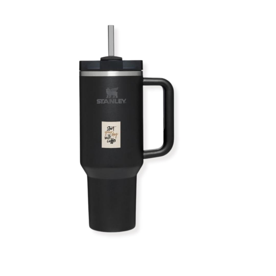 Vaso Térmico con Pajita Sostenible "Stanley Quencher H2.0" de Acero Inoxidable Reciclado para Personalizar con Apertura Antisalpicaduras - 1200ml