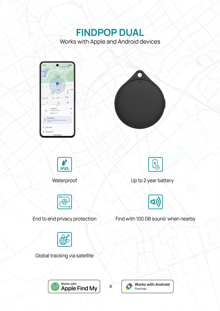 Localizador de Objetos Findpop Dual RCS – Gadget Tecnológico Sostenible para Regalos de Empresa