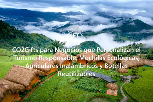 CO2Gifts para Negocios que Personalizan el Turismo Responsable: Mochilas Ecológicas, Auriculares Inalámbricos y Botellas Reutilizables