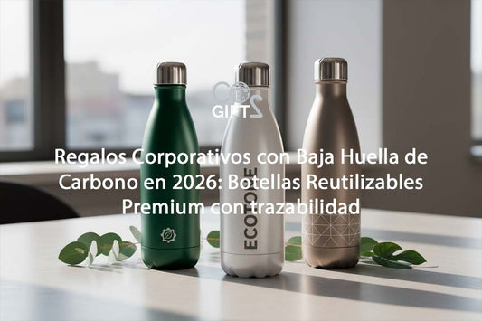 Regalos Corporativos con Baja Huella de Carbono en 2026: Botellas Reutilizables Premium con trazabilidad