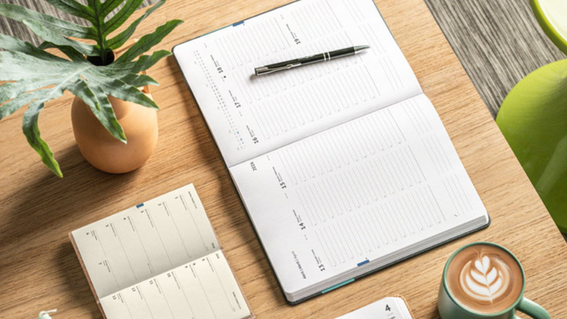 Agendas personalizadas con huella de carbono calculada para empresas