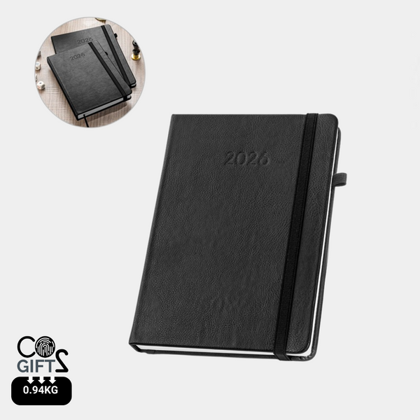 Agenda 2026 Sostenible con Portada de PU al Agua y Papel Certificado FSC™ para Personalizar Waters A5 | Página Día