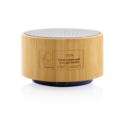 Altavoz Inalámbrico Sostenible 3W con Carcasa FSC® 100% Bambú y ABS Reciclado certificado RCS para Personalizar Especial Regalo de Empresa